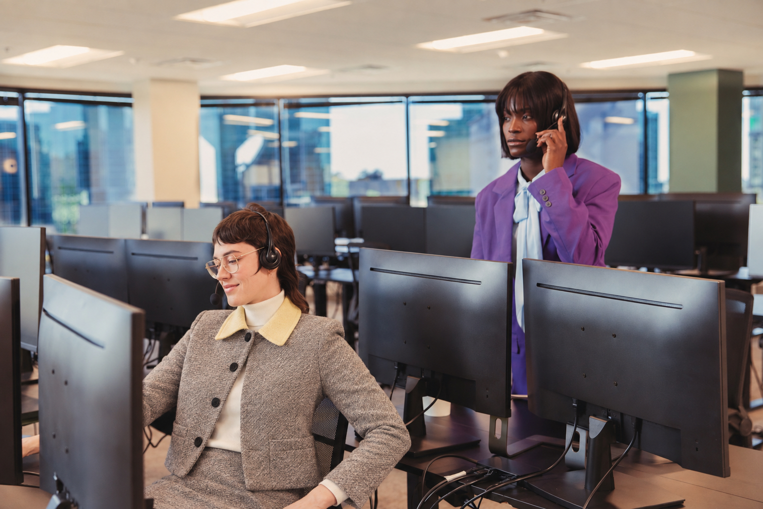 Signal House call center team working across a bright operations floor